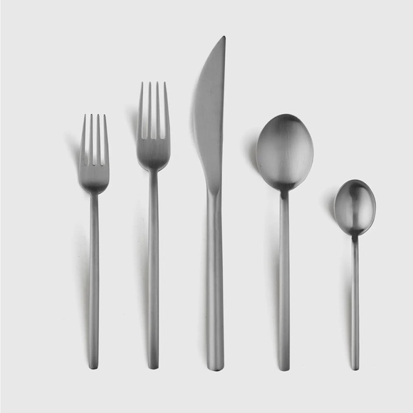 QUINCE NIB Mepra Due Flatware Set 10 Piece Brushed Stainless Steel